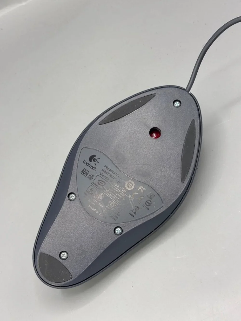 Logitech T-BC21 Trackman Trackball USB Mouse Marble Ball  Working